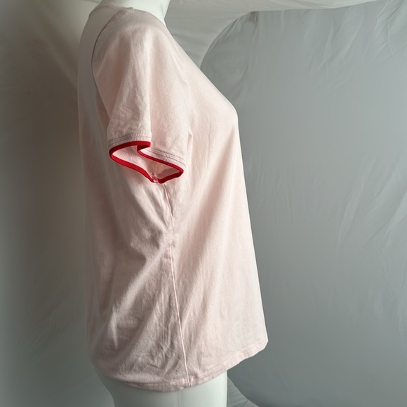 Tommy Hilfiger light pink red and blue heart graphic short sleeve t-shirt - Picture 2 of 9